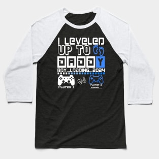 I Leveled Up To Daddy. Boy Loading 2024. Soon To Be Dad. Baby boy Baseball T-Shirt